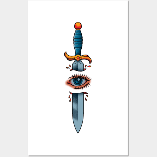 Eye Knife Tattoo Posters and Art